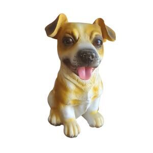 Playful 6-Inch Jack Russell Terrier Statue - Sitting Dog Figurine